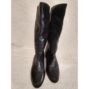 New Ladies Black Kid-Skin Leather Boots